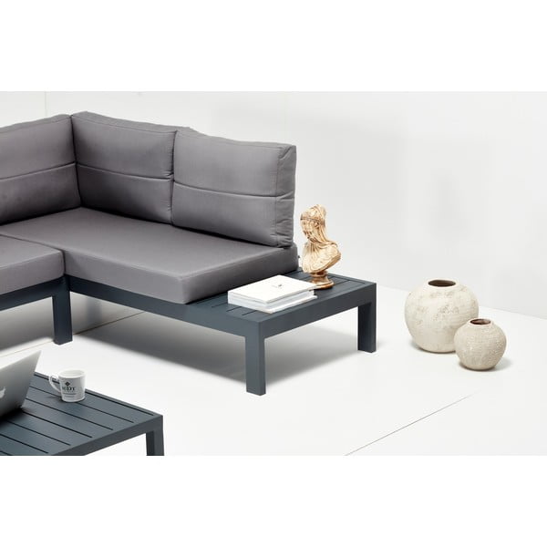 Set da giardino in alluminio nero e grigio per 3 persone Verona - Floriane Garden-image-3