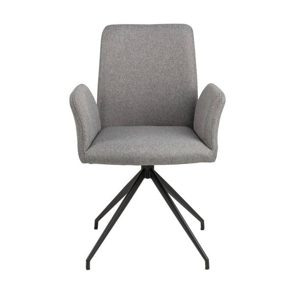 Sedia da pranzo grigia in imbottito con braccioli Naya – Actona-image-3
