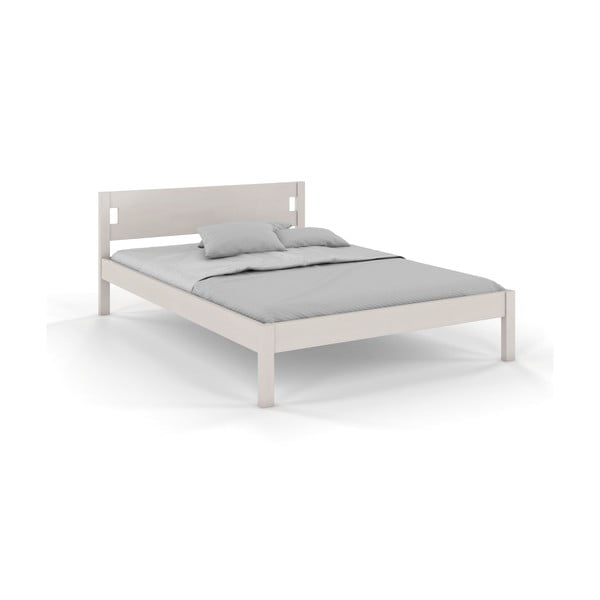 Letto singolo bianco in legno di pino 90x200 cm Laxbaken - Skandica