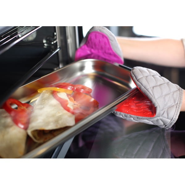 Presina in cotone grigio-rosso con silicone Hot Touch - Vialli Design-image-2