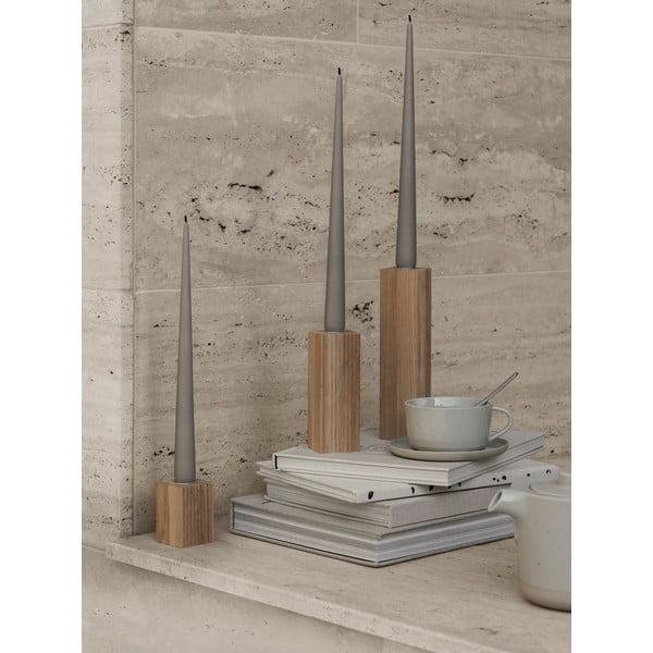 Portacandele in set in legno 3 pz Dreva – Blomus-image-3