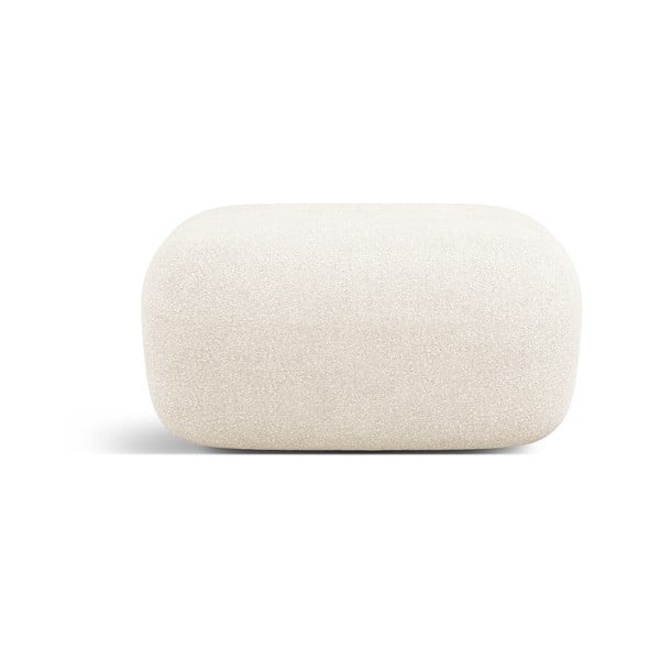 Pouf in tessuto bouclé beige Jenny - Micadoni Home