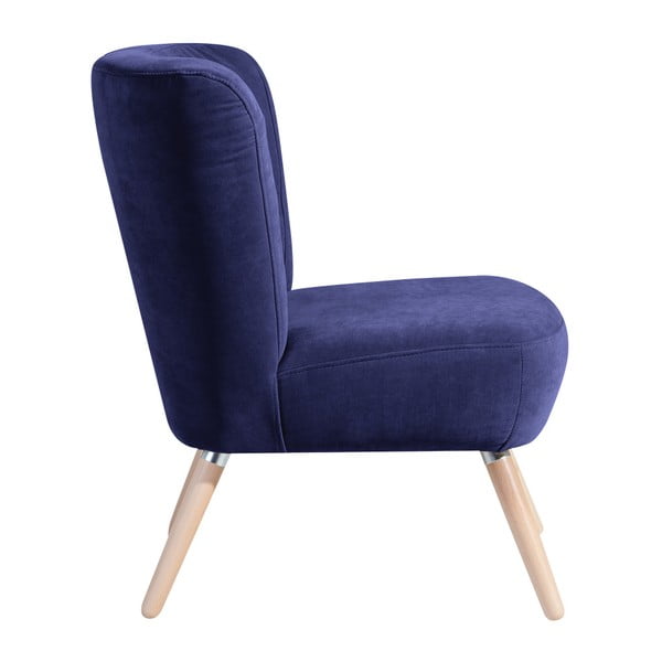 Poltrona blu scuro Neele Velor - Max Winzer-image-2