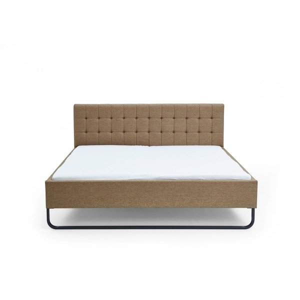 Letto matrimoniale imbottito marrone chiaro rete non inclusa 180x200 cm Lambada – Meise Möbel-image-2