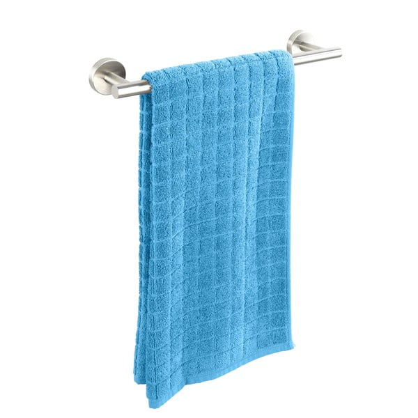 Portasciugamani a parete in acciaio inox in argento opaco Bosio - Wenko-image-2