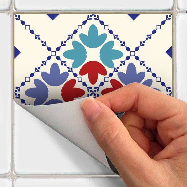 Sada 60 samolepek na stěnu Ambiance Azulejos Milonga, 15 x 15 cm-image-1