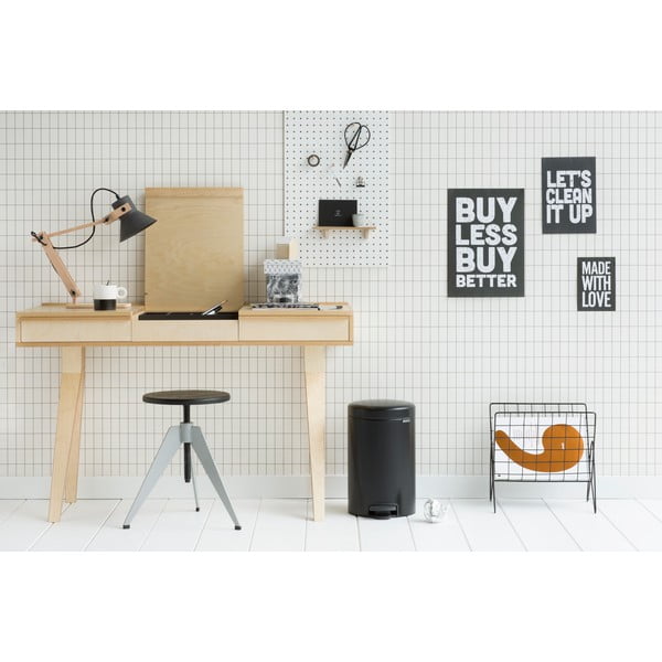 Bidone in acciaio nero opaco 12 l NewIcon - Brabantia-image-1