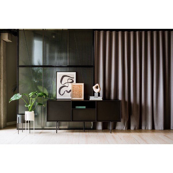 Mobile TV nero 180x79x50 cm Bau – noo.ma-image-1