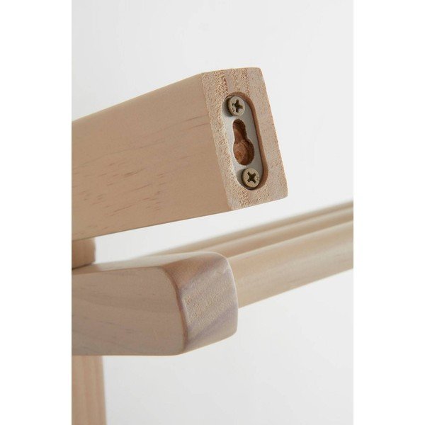 Scarpiera colore naturale chiaro in pino massiccio da parete 80x65x42 cm Eddison – Jotex-image-4