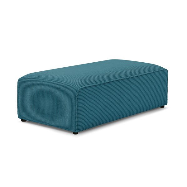 Poggiapiedi componibile blu scuro con rivestimento in velluto a coste Megeve – Bobochic Paris