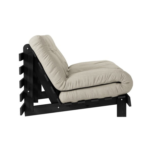 Divano letto in lino beige 140 cm Roots - Karup Design-image-4