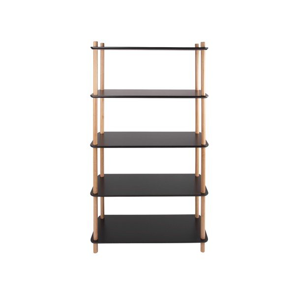Scaffale nero con gambe in bambù Armadietto Simplicity - Leitmotiv