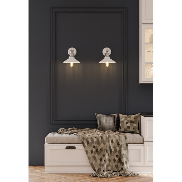 Lampada da parete bianca ø 21 cm Loret - GTV-image-1