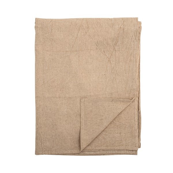 Copriletto marrone con lino 150x200 cm Terni - Bloomingville