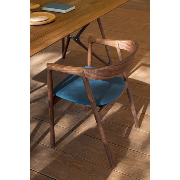 Sedia da pranzo blu/marrone Muna – Gazzda-image-3