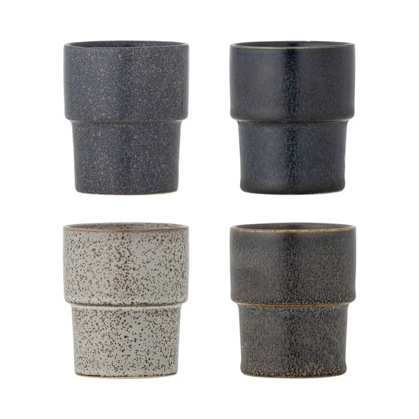 Tazzine in set per espresso marroni in gres 4 pz 150 ml Ewan – Bloomingville