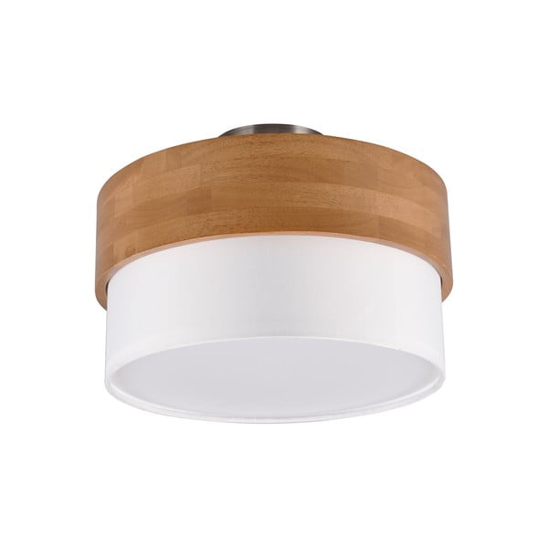 Apparecchio da soffitto in colore bianco-naturale con paralume in tessuto Seasons - Trio