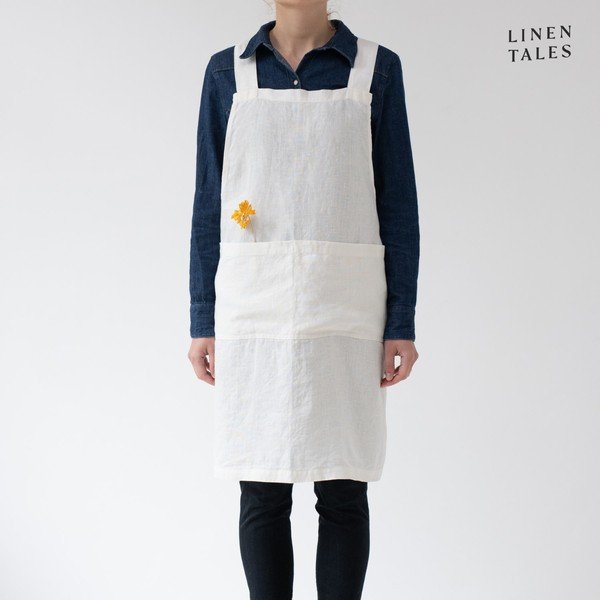 Grembiule in lino White - Linen Tales