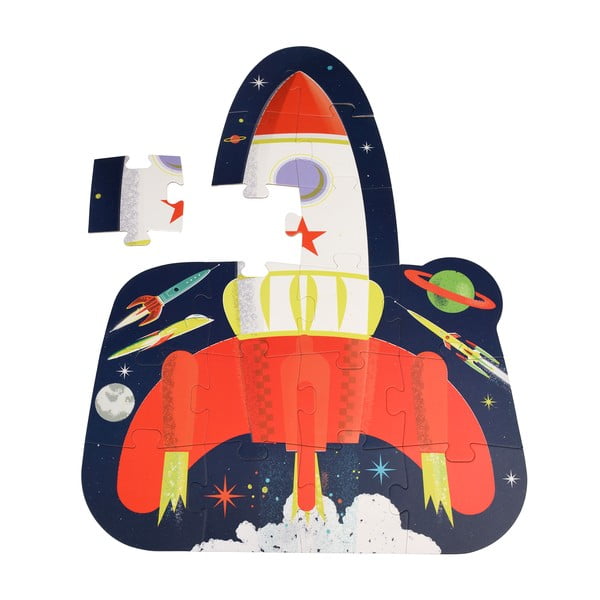 Puzzle 18 pezzi Space Age rocket - Rex London