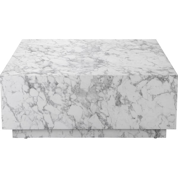 Tavolino bianco in marmo 100x100 cm Vito - Støraa