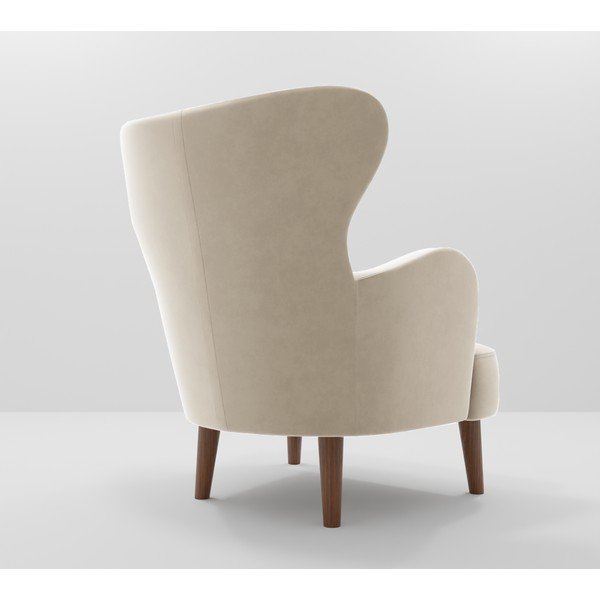 Poltrona in velluto beige Lento - Ropez-image-2