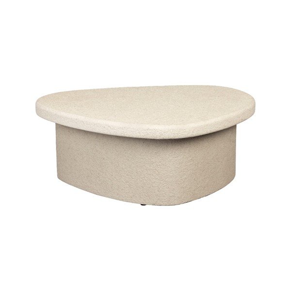 Tavolino da salotto beige con effetto marmo 49x74 cm Veda – Dutchbone