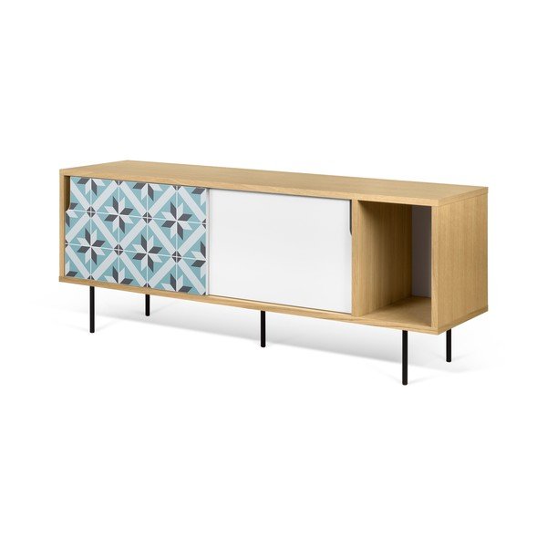 Cassettiera bassa in rovere con gambe in metallo Dann Makaresh - TemaHome-image-2