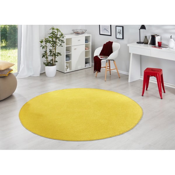 Tappeto rotondo giallo ø 200 cm Fancy - Hanse Home-image-1