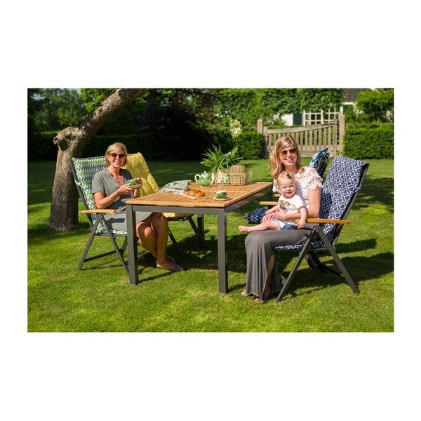 Sedia da giardino regolabile con braccioli in teak Alice - Hartman-image-3