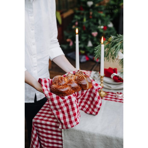 Asciugamano di lino 45x65 cm Red Gingham - Linen Tales-image-2