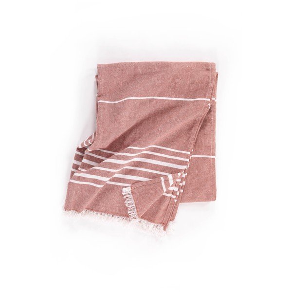 Coperta color terracotta in cotone 150x200 cm Solene – Tiseco Home Studio