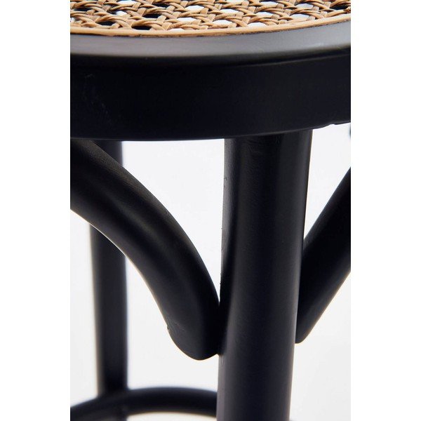 Set di sedie da bar nera in rattan 2 pz (altezza della seduta 65,5 cm) Koster – Jotex-image-2