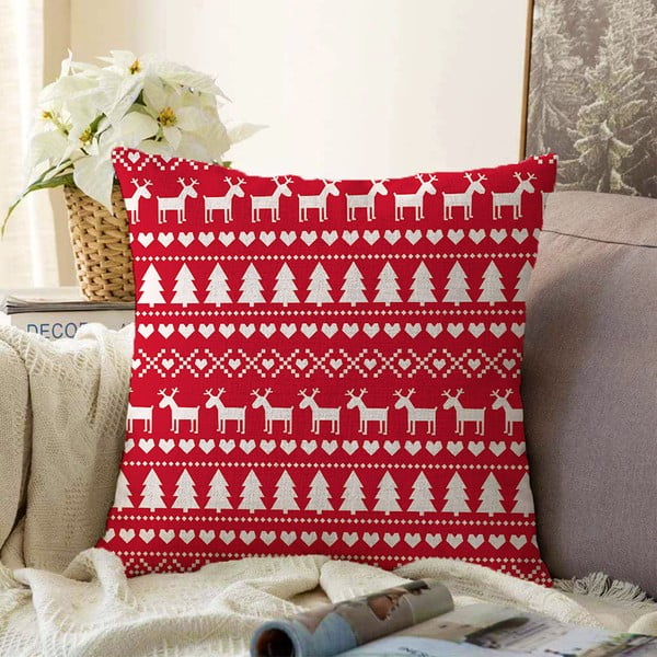 Federa natalizia in ciniglia Merry Christmas, 55 x 55 cm - Minimalist Cushion Covers