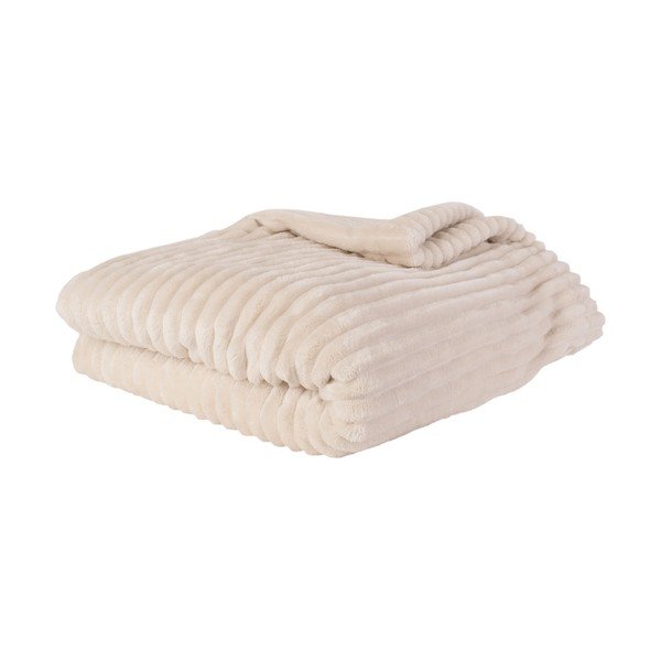 Plaid a coste in velluto crema, 150 x 200 cm Big Ribbed - PT LIVING-image-3