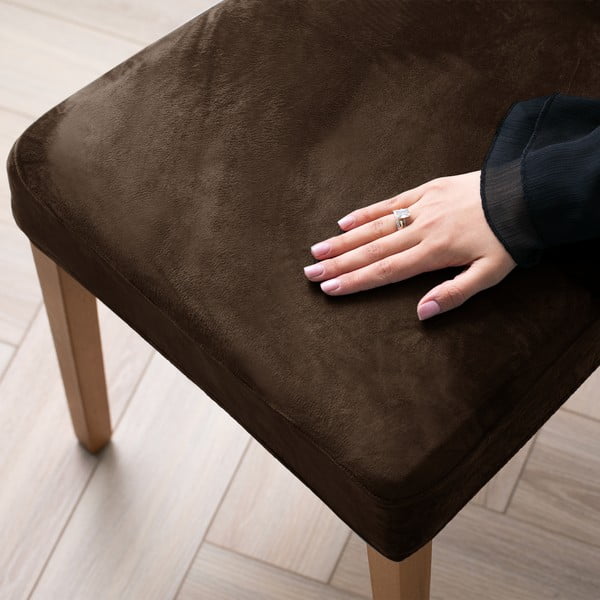 Coprisedia marrone con rivestimento elastico per sedie 48 cm Sento – Restilo-image-1