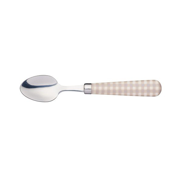 Šedobéžová lžička z nerezové oceli Kitchen Craft Gingham