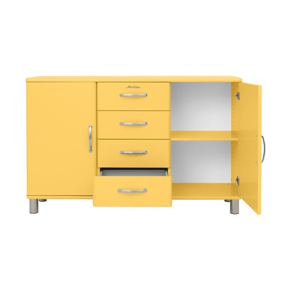 Cassettiera bassa gialla 146x92 cm Malibu - Tenzo-image-2