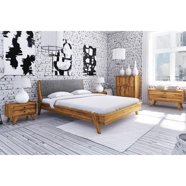 Letto matrimoniale in rovere 200x200 cm Retro 1 - The Beds-image-1