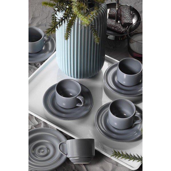 Set di tazze da caffè espresso blu 12 pz 75 ml - Kütahya Porselen-image-1