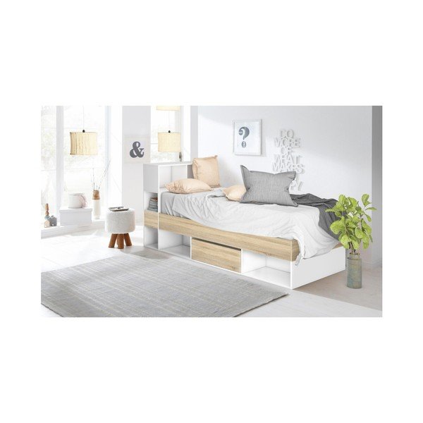 Bílá postel Støraa Bertil, 90 x 190 cm-image-1