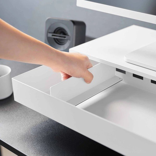 Supporto per monitor bianco in metallo Tower – YAMAZAKI-image-3