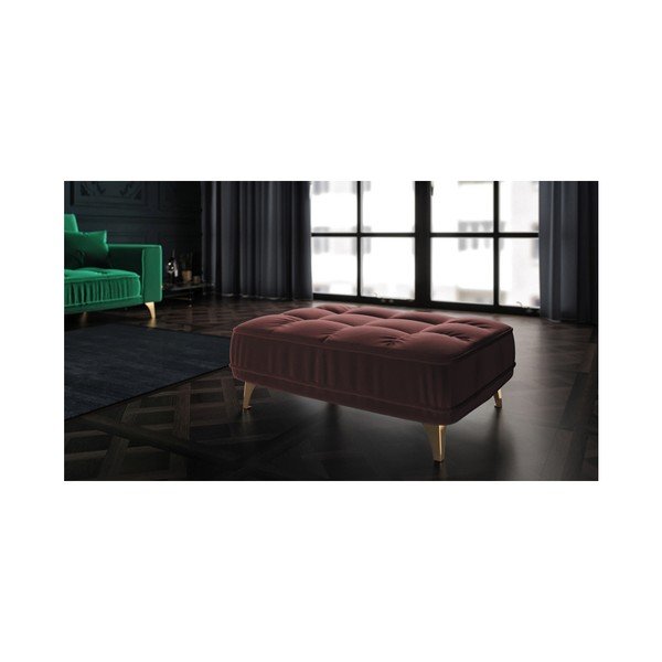 Pouf in velluto rosa scuro Devichy Chloe - devichy-image-3