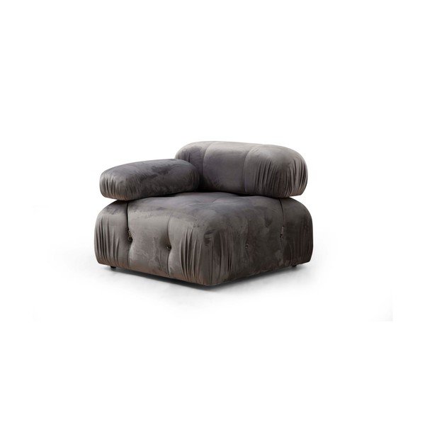 Modulo divano in velluto grigio scuro (angolo sinistro) Bubble - Artie