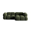 Divano angolare verde (con penisola a destra/con chaise lounge) con rivestimento in velluto Loretto – Cosmopolitan Design