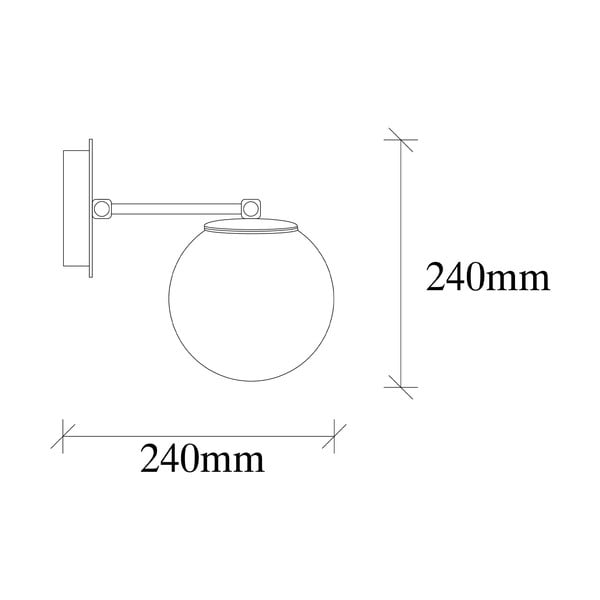 Lampada da parete in bianco e nero My Legend - Opviq lights-image-3