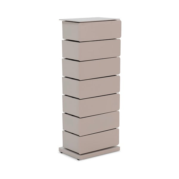 Cassettiera grigio tortora in metallo 37x99x26 cm Joey – Spinder Design-image-2