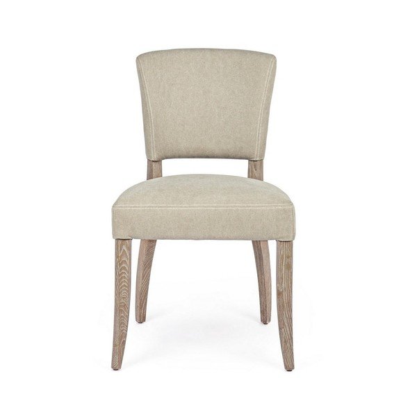 Sedia da pranzo beige in imbottito Maratriz – Bizzotto-image-2