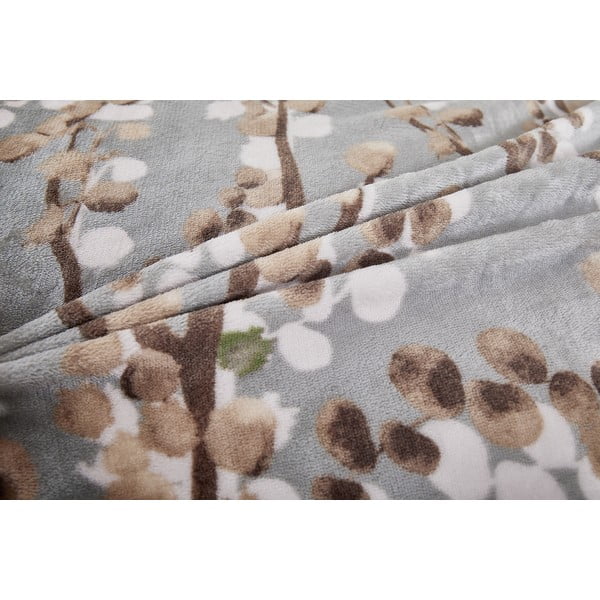 Set copripiumino e federa grigio in micropile per letto singolo 140x200 cm Branches – My House-image-2