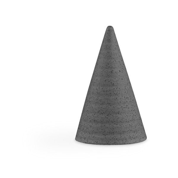 Statuetta decorativa in gres grigio scuro Cono smaltato grigio scuro, altezza 11 cm - Kähler Design