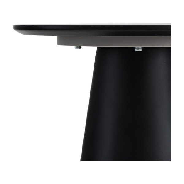 Tavolino in grigio scuro e nero con piano in marmo ø 45 cm Tango - Furnhouse-image-3